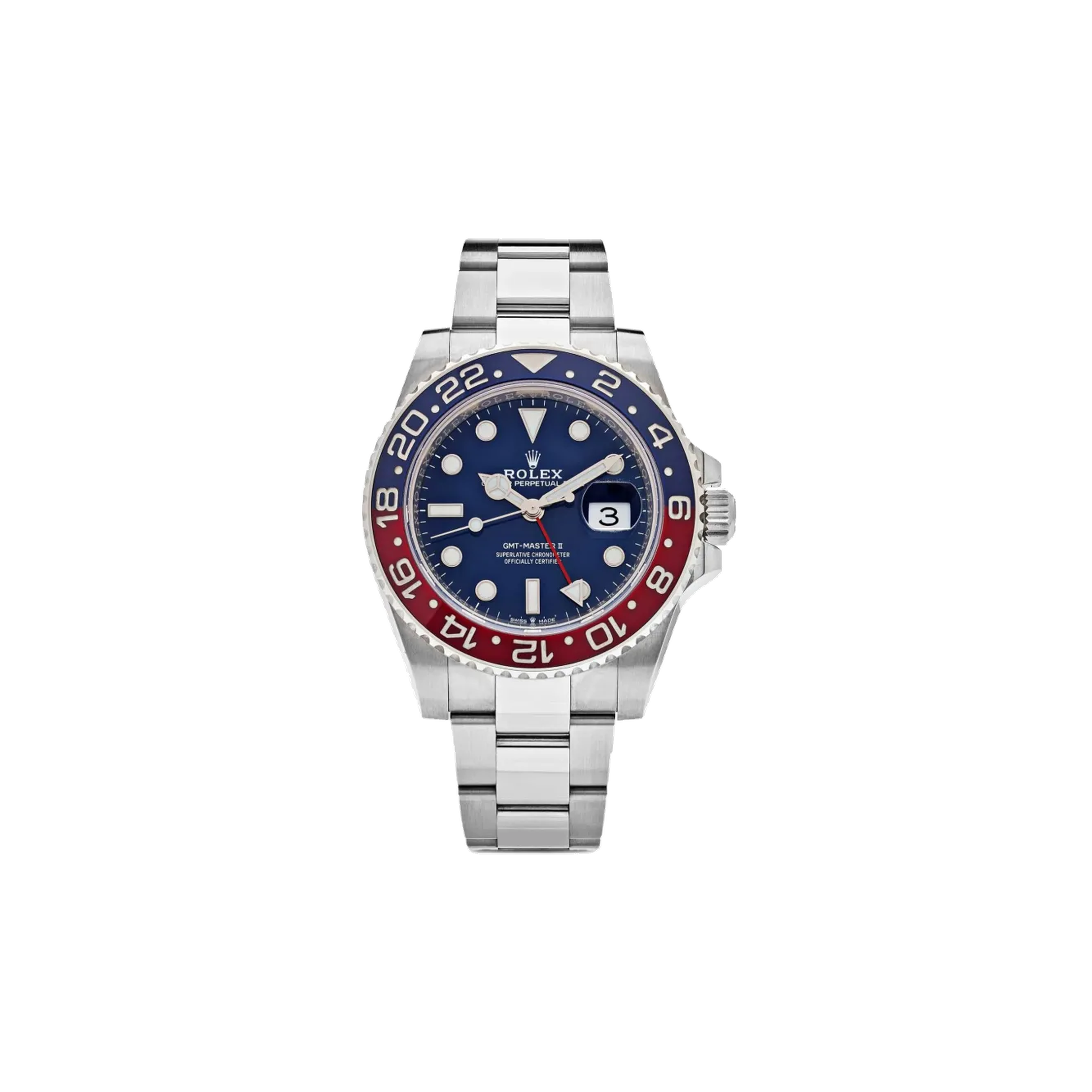 Rolex Armbanduhr Rot und Blau