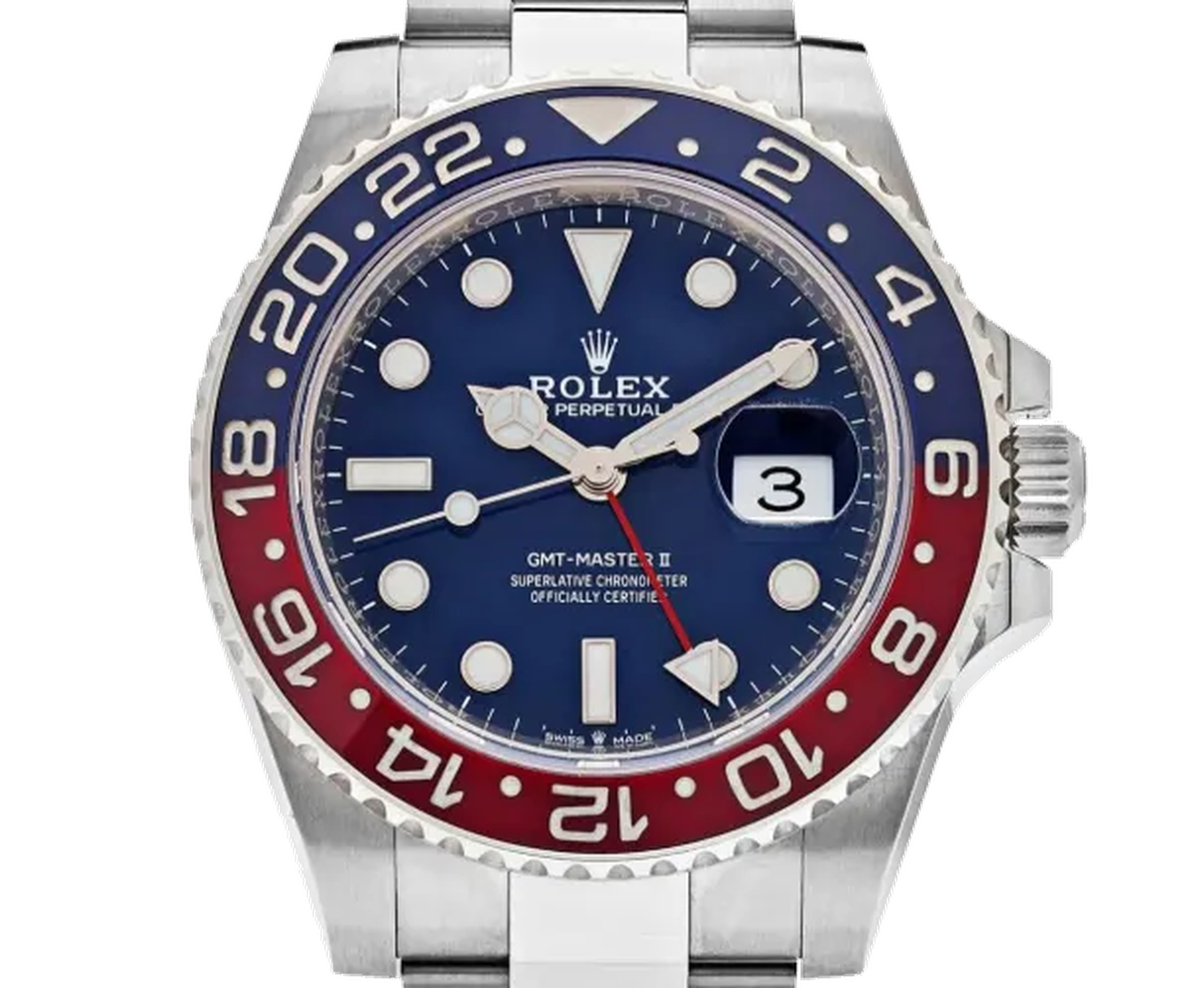 Rolex Uhr Rot und Blau